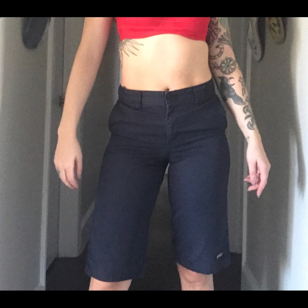 Dickies navy long boy shorts